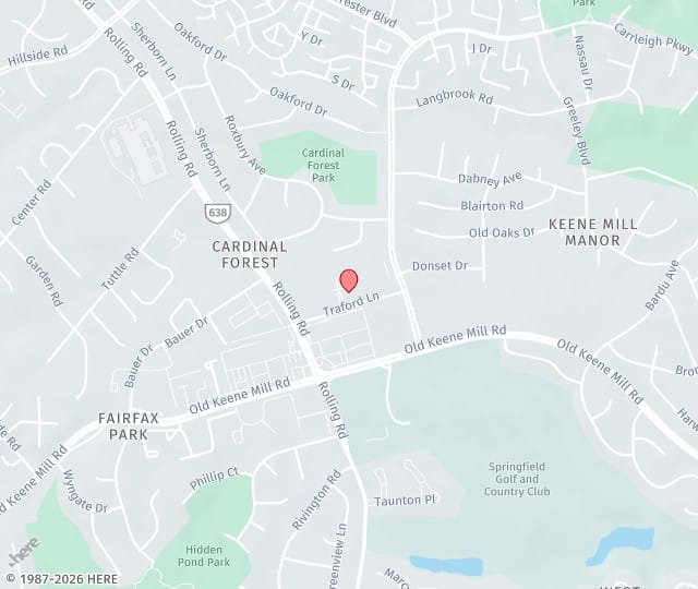 Location Map: 8314 Traford Ln Springfield, VA 22152